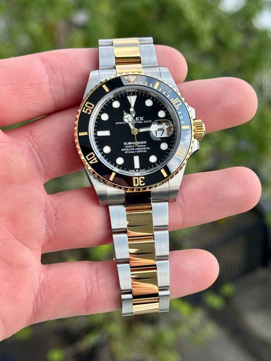 Submariner | Silver Golden Chain | Black Dial